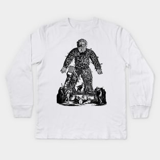 Wicker Man Vintage Illustration Kids Long Sleeve T-Shirt